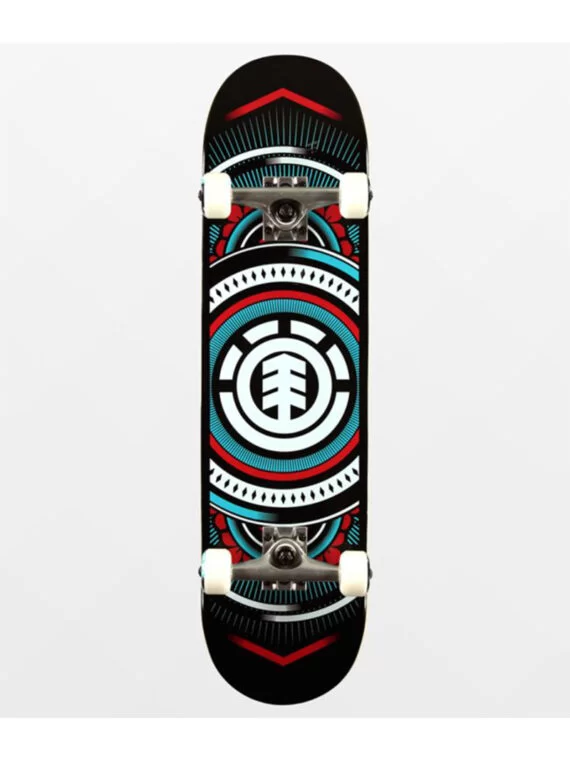 Skateboard Komplet Element hatched Red Blue 7.75"